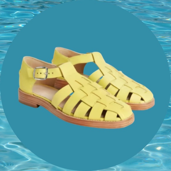 Everlane Yellow Leather Day Fisherman Sandals Size 7 - Picture 12 of 16
